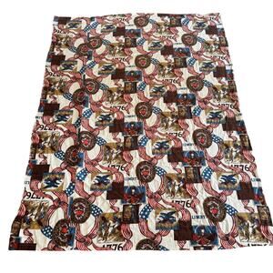 Vintage America Bicentennial 1776 Tablecloth George Washington Colonial 48x64